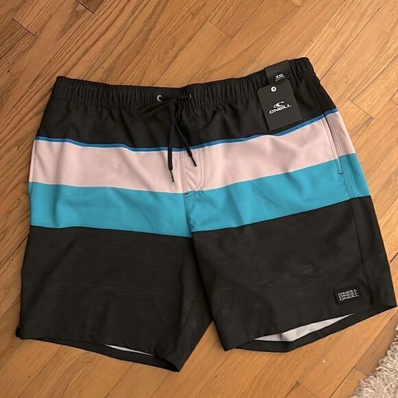 O’Neill striped Smash up Volley swim trunks size XXL NEW - Picture 2 of 7
